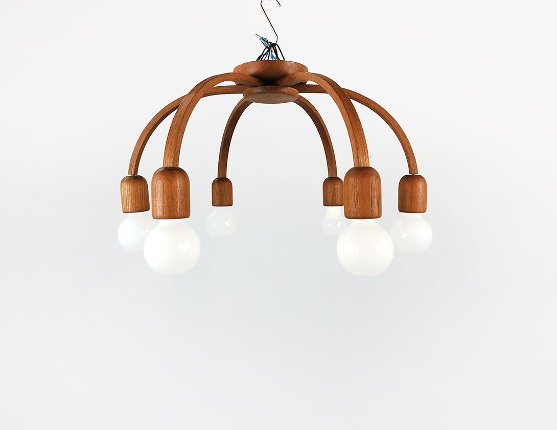 Foto Wooden Ceiling Light with 6 Arms ø60