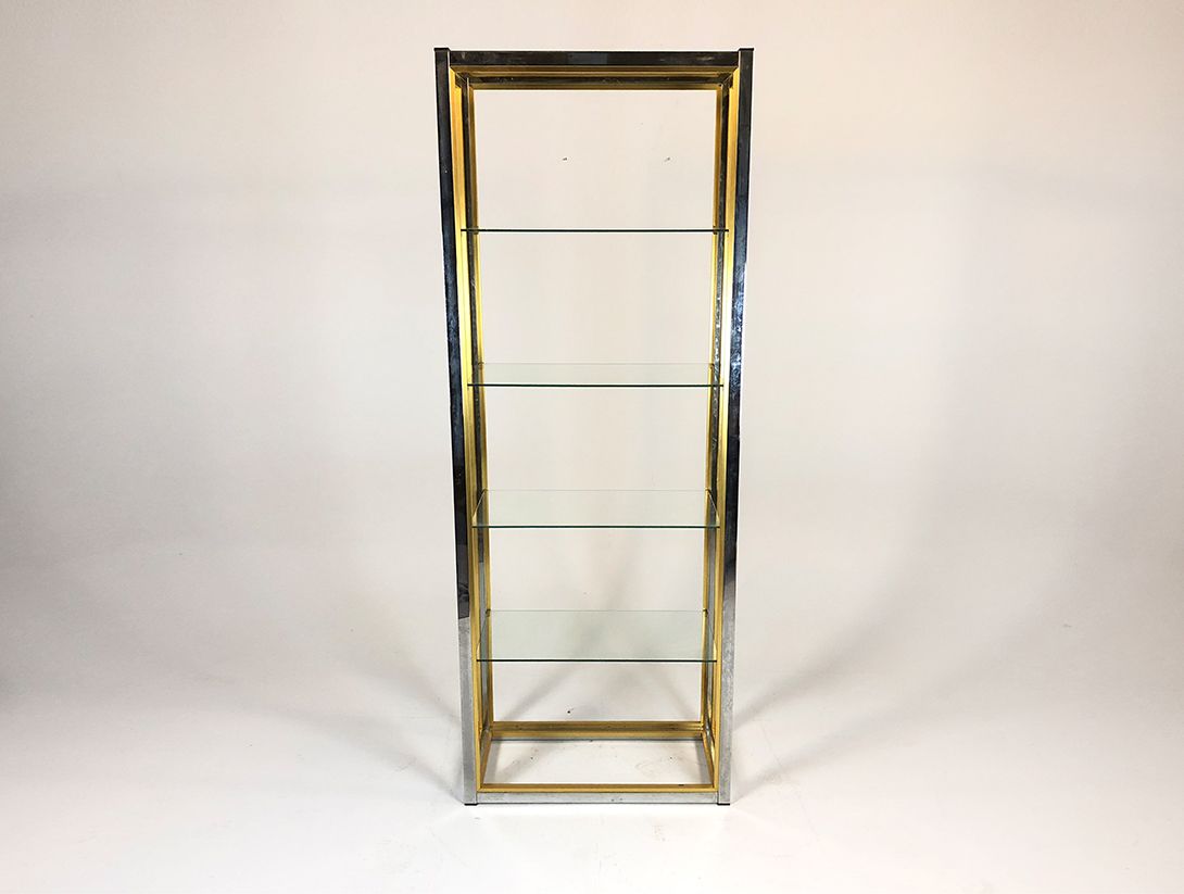 Foto Glass Shelf with Brass Frame