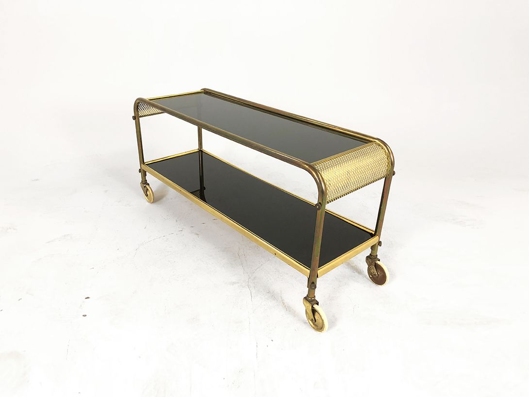 Foto Brass and Black Serving Cart h44x91x30