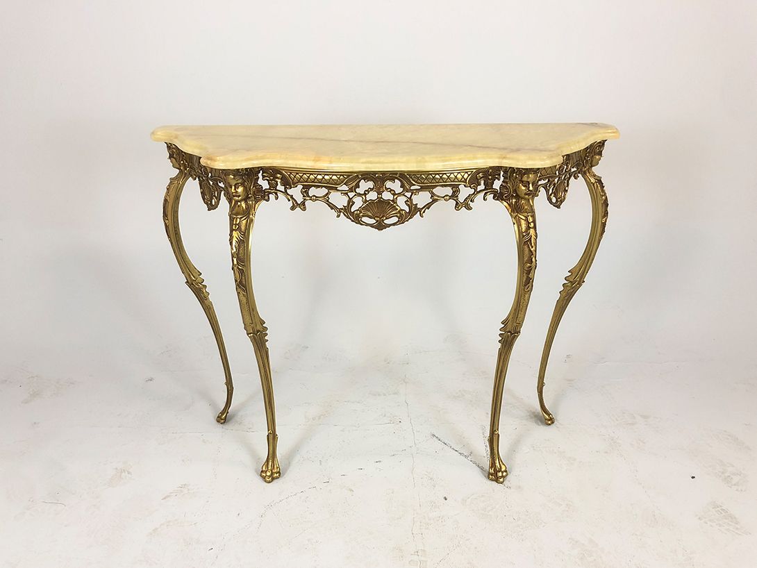 Foto Ornate Console with Marble Stone Top h79x99x31