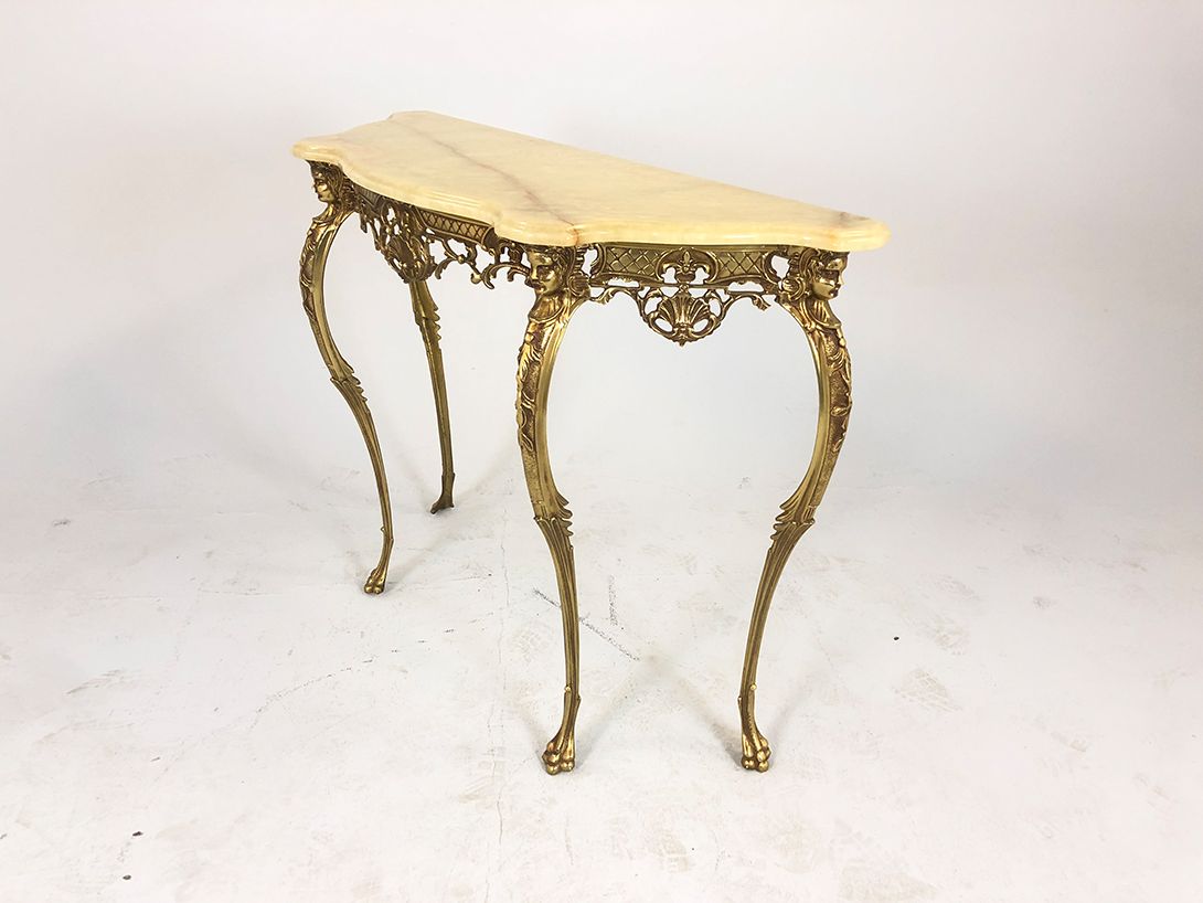 Foto Ornate Console with Marble Stone Top h79x99x31