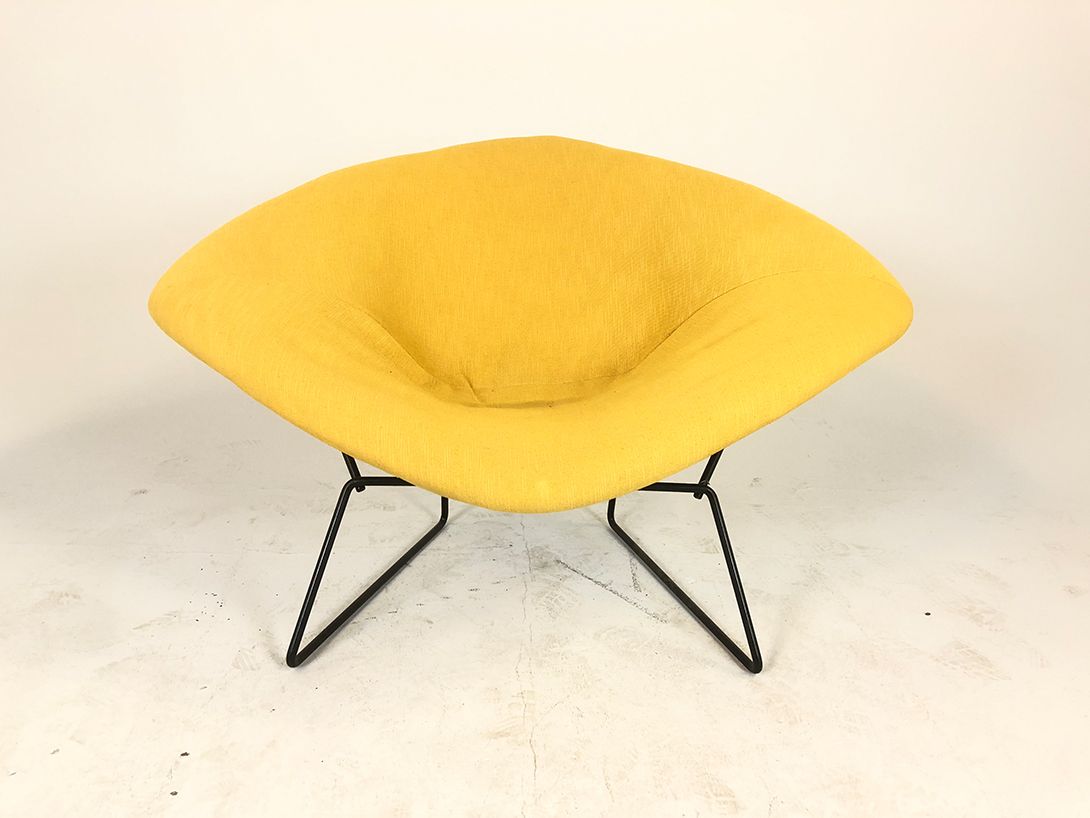 Foto Big Diamond Chair Harry Bertoia Yellow Upholstery