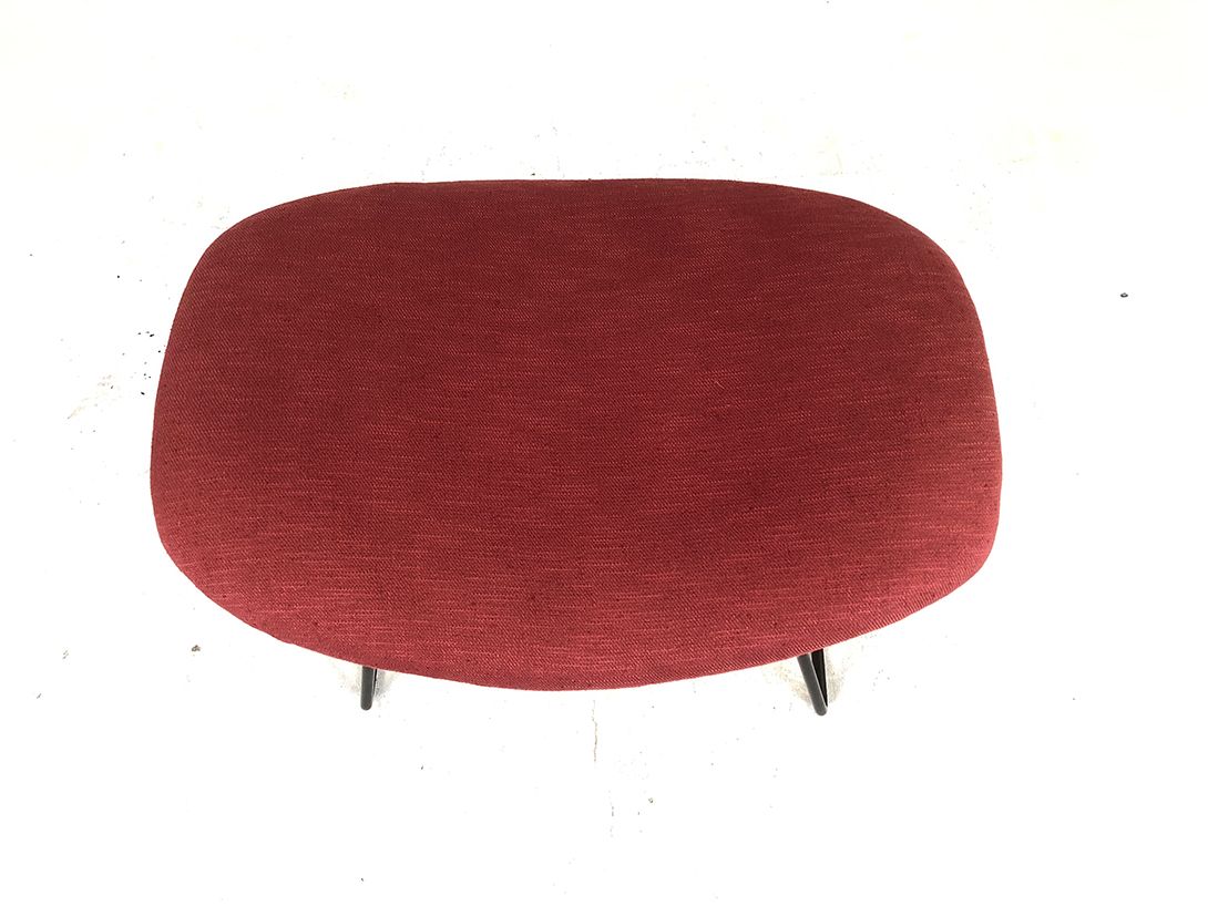 Foto Ottoman for Bird Chair Harry Bertoia with Red Upholstery