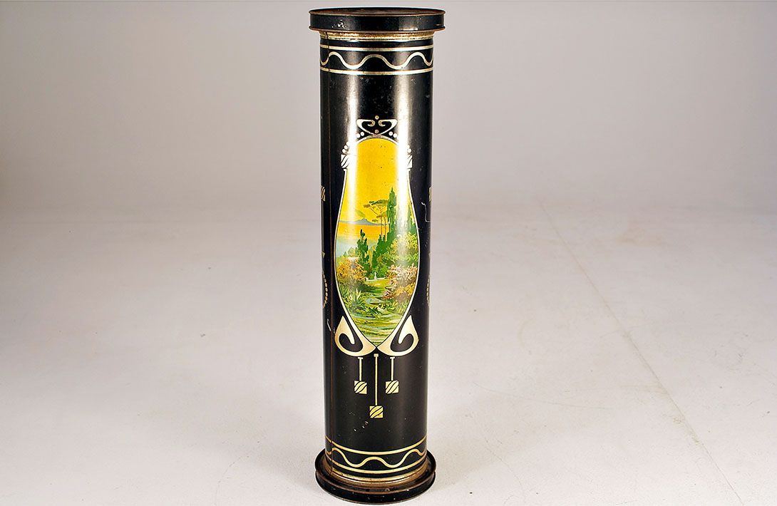 Foto Large Jugendstil Tin Tea Box h78x21
