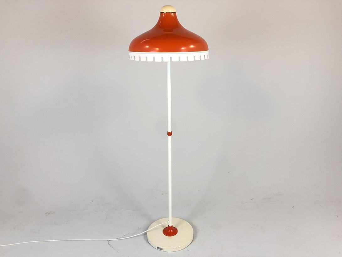 Foto Shiny Floor Lamp in Burnt Red and White h148 C2