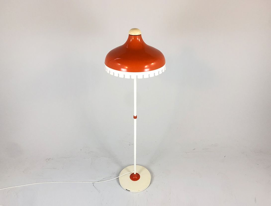 Foto Shiny Floor Lamp in Burnt Red and White h148 C2