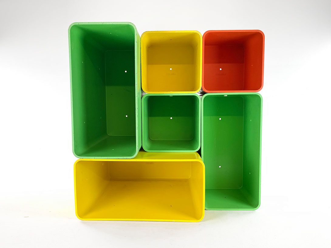 Foto Colorful Modular Childrens Shelf System Germany 1970 h25-50