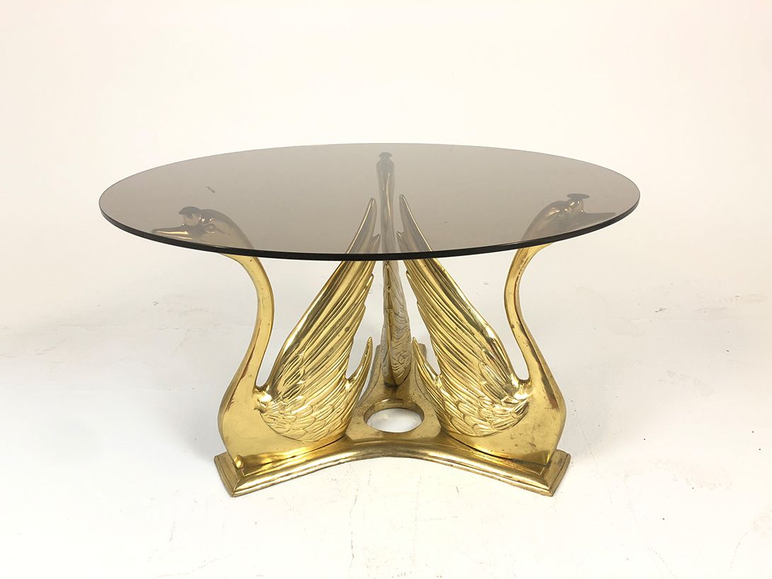 Foto Swan Table with Smoked Glass Top h45x80