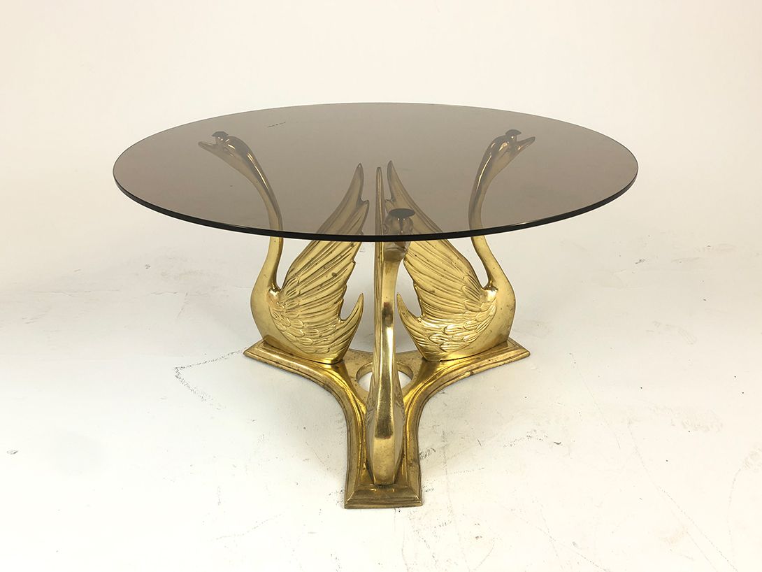 Foto Swan Table with Smoked Glass Top h45x80