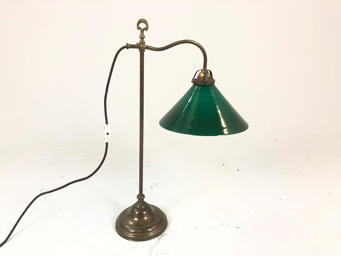 Foto Green Desk Lamp on Metal Stand h60