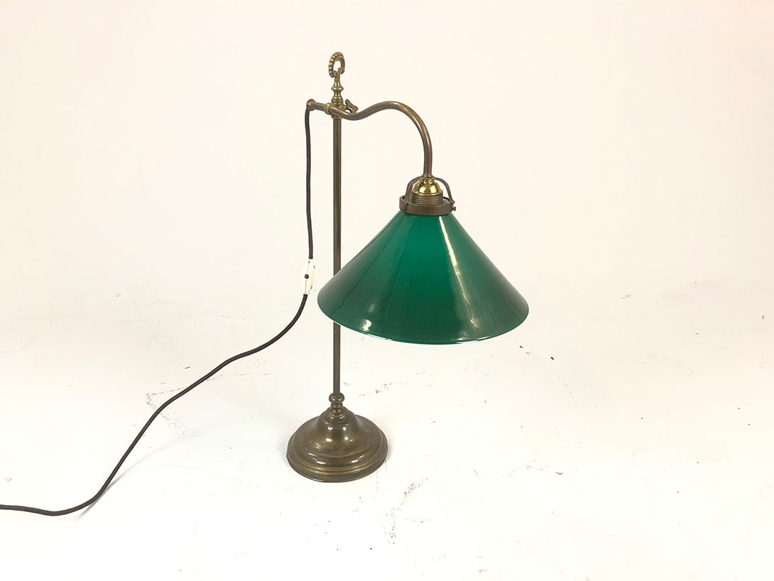 Foto Green Desk Lamp on Metal Stand h60