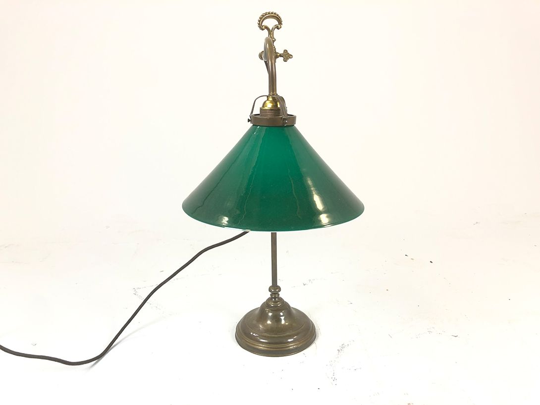 Foto Green Desk Lamp on Metal Stand h60