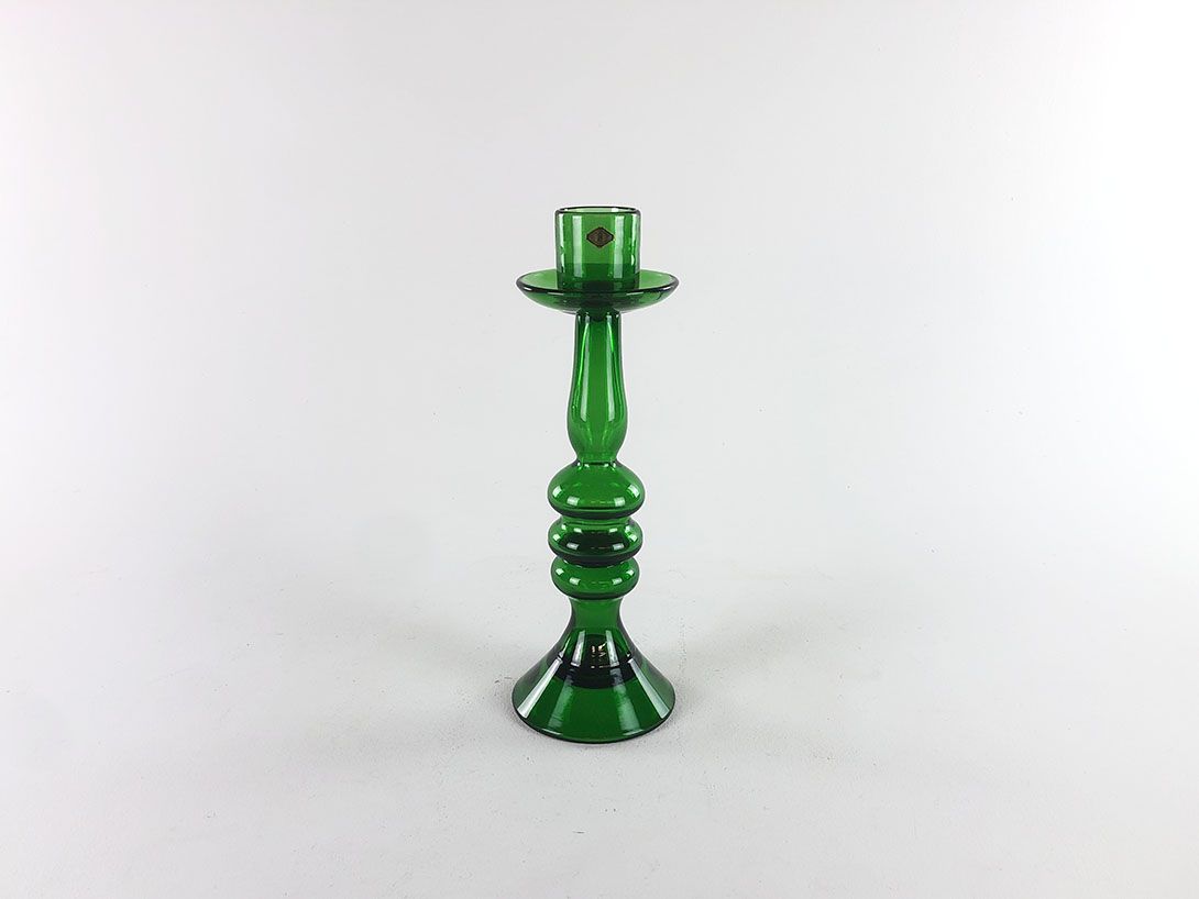 Foto Green Glass Candle Holder Vetri Di Empoli, Italy