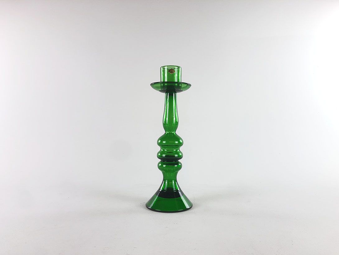 Foto Green Glass Candle Holder Vetri Di Empoli, Italy