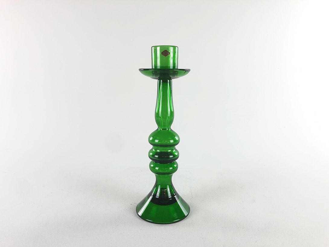 Foto Green Glass Candle Holder Vetri Di Empoli, Italy