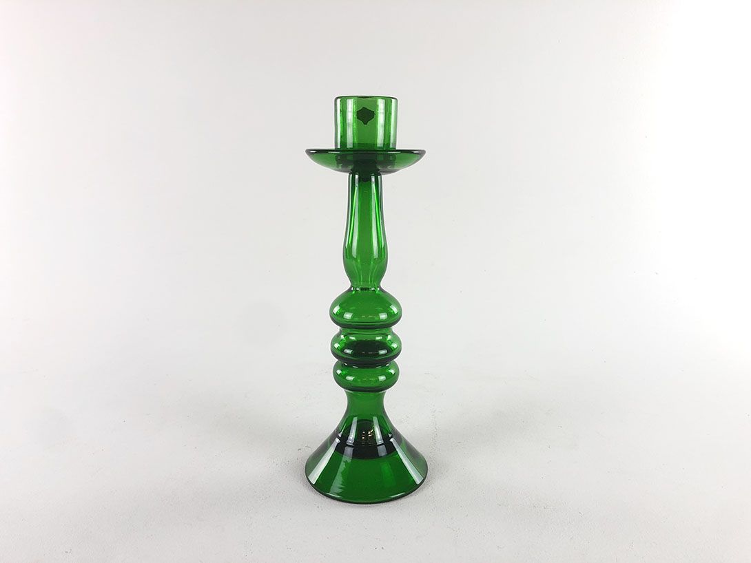 Foto Green Glass Candle Holder Vetri Di Empoli, Italy