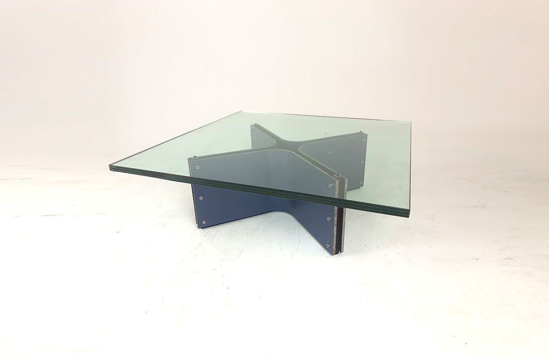 Foto Heavy Square Glass Top Coffee Table h39x120x120