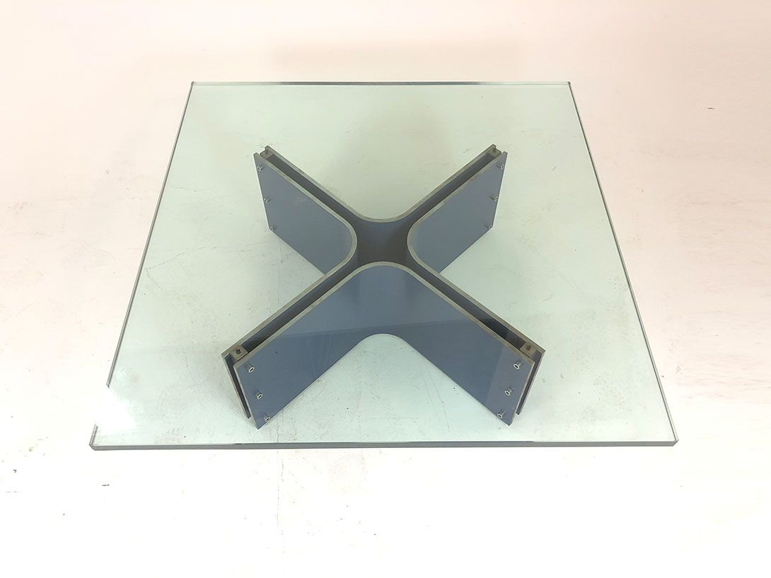 Foto Heavy Square Glass Top Coffee Table h39x120x120