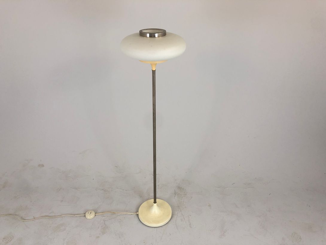 Foto Space Age Beige and Chrome Floor Lamp h148