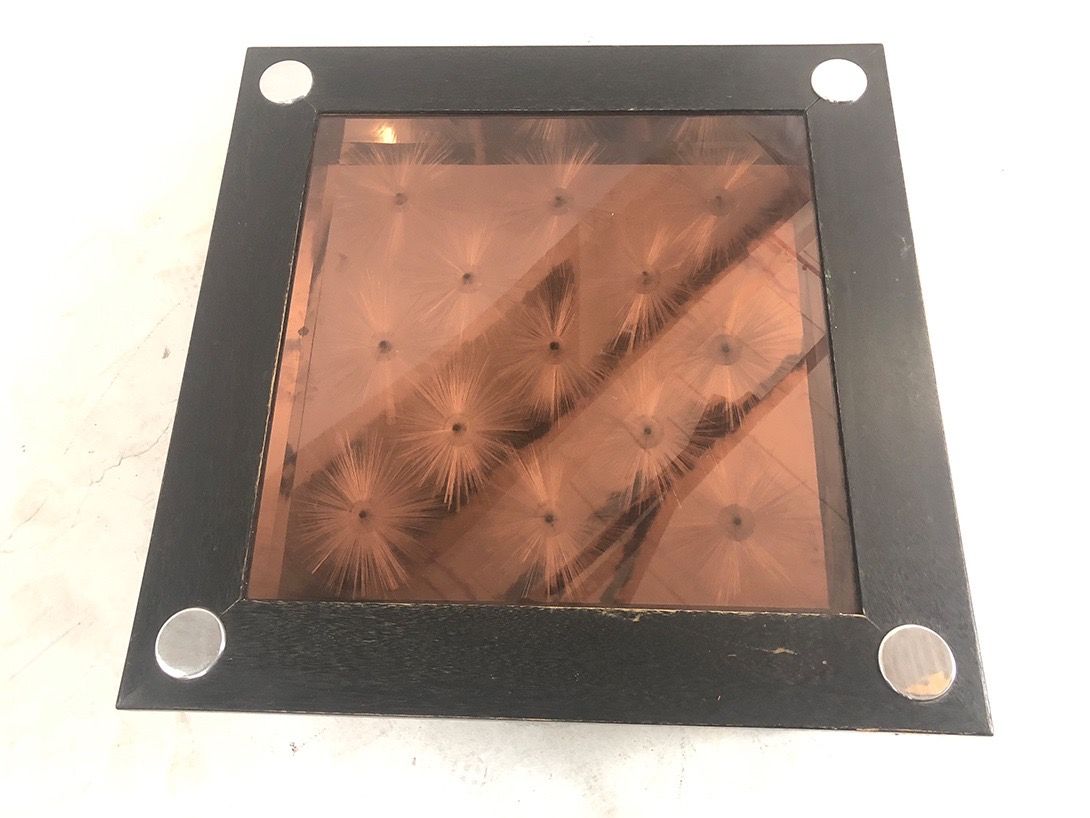 Foto Square Couch Table with Patterned Glass h45x90x90