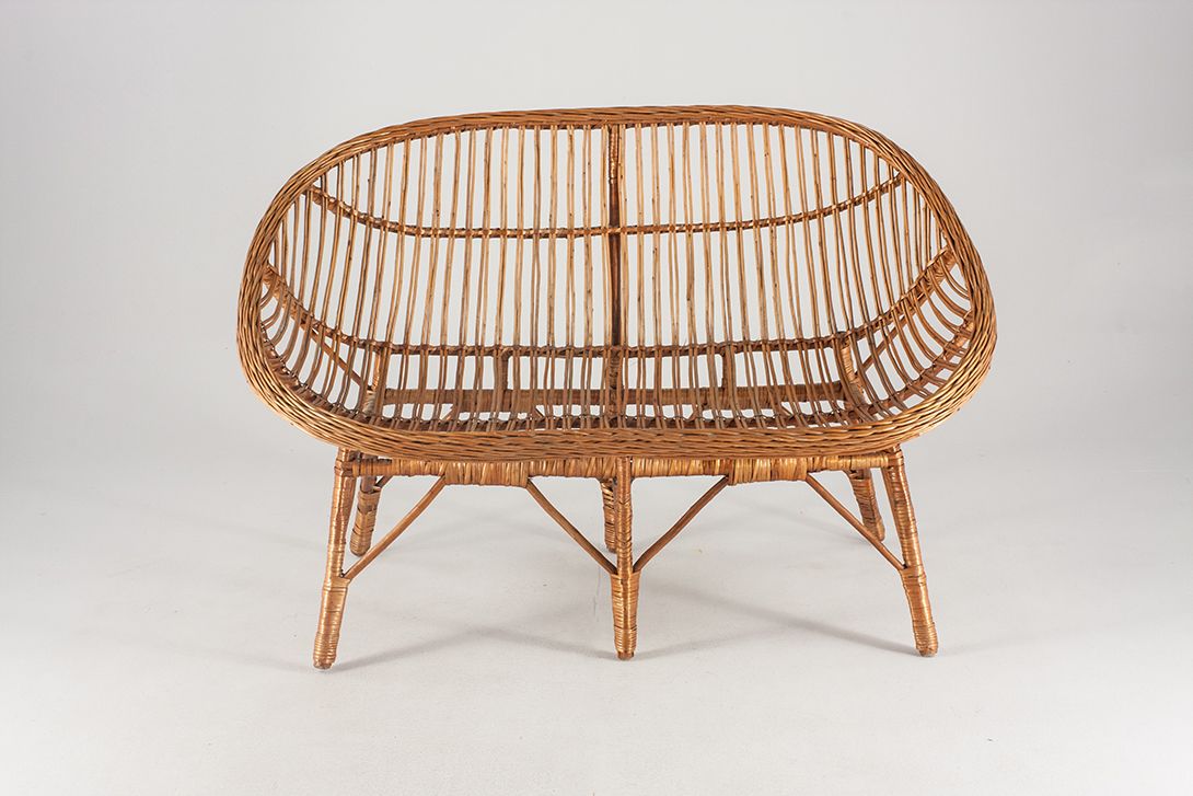 Foto Bamboo Basket Bench