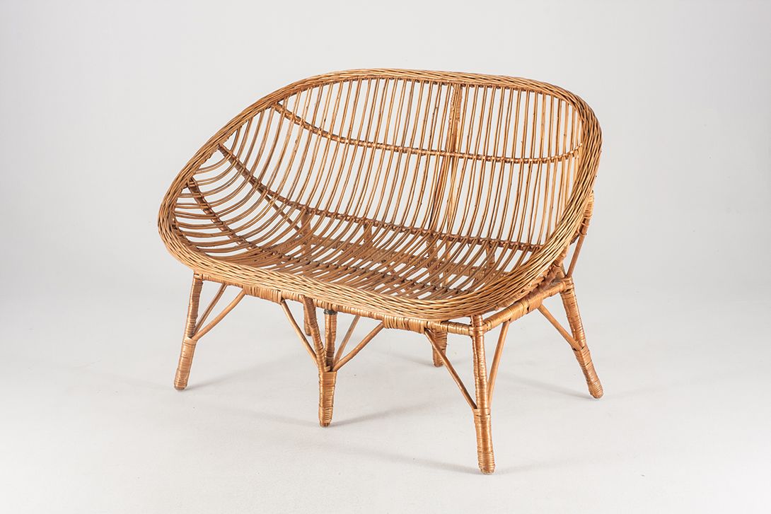 Foto Bamboo Basket Bench