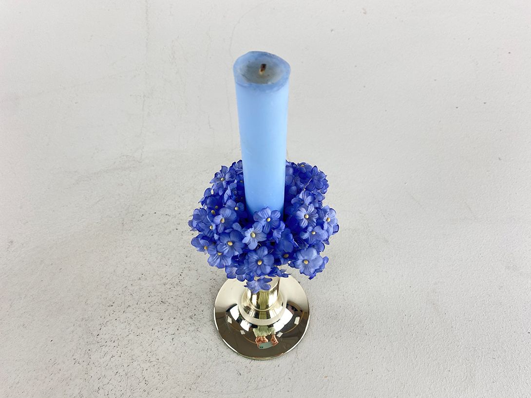 Foto Blue Flower Bouquet Candle