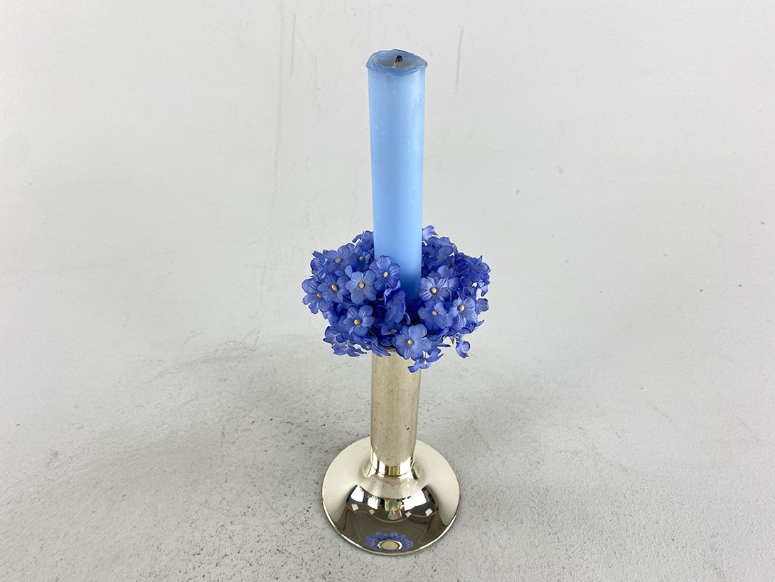 Foto Blue Flower Bouquet Candle