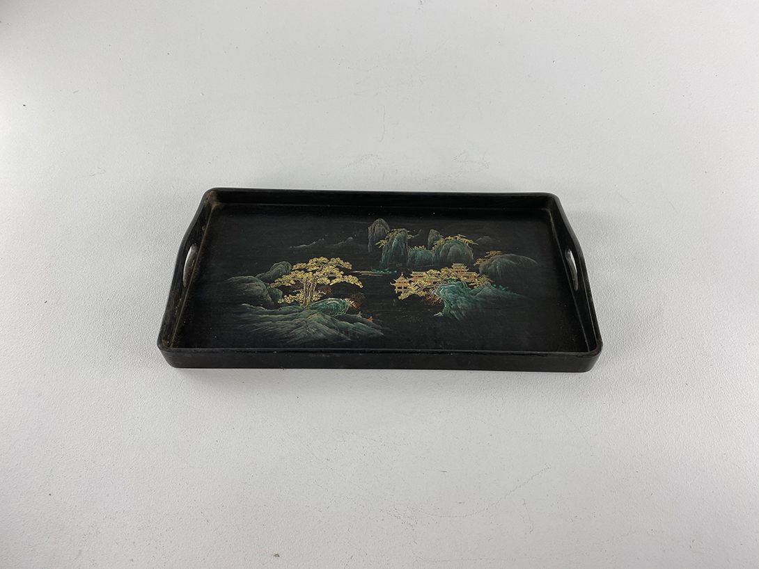 Foto Black Wooden Tray China