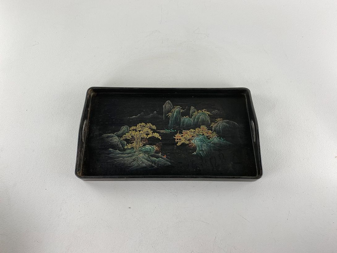 Foto Black Wooden Tray China