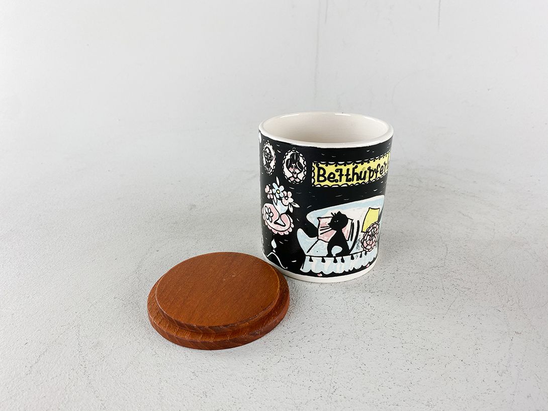 Foto Betthupferl Ceramic Box with Wooden Lid