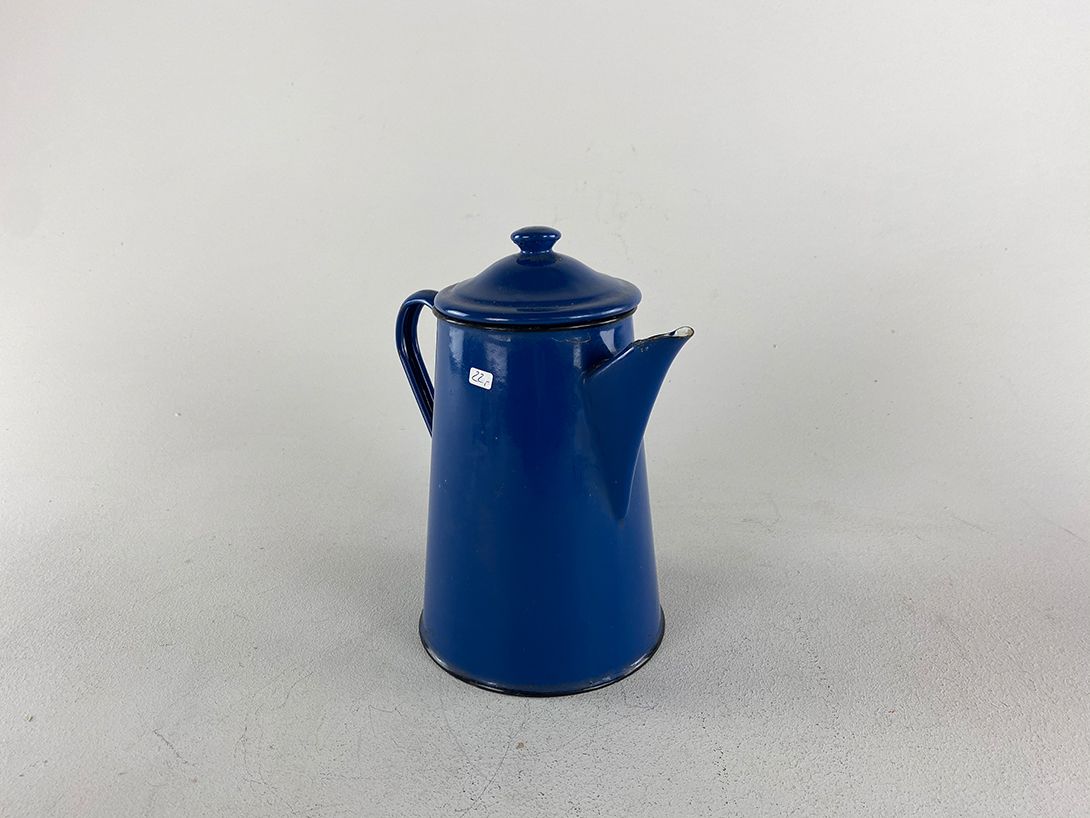 Foto Blue Enamel Coffee Pot