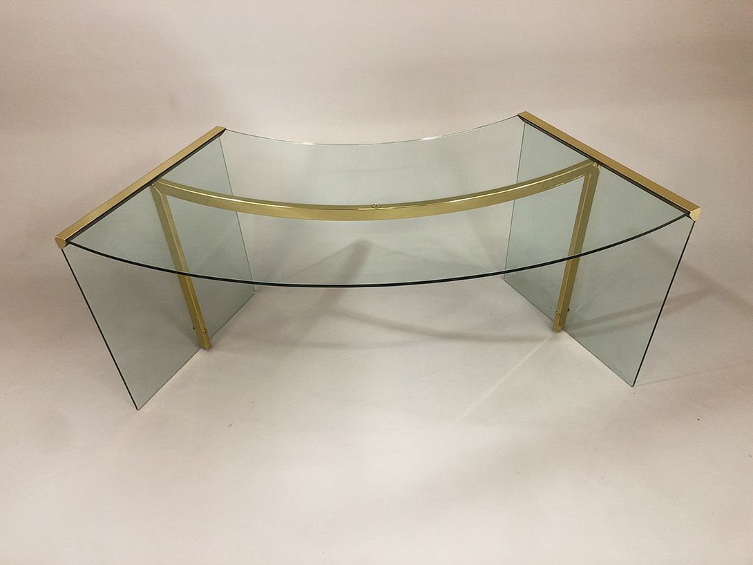Foto Gallotti and Radice Glass and Brass Desk h73x168x65
