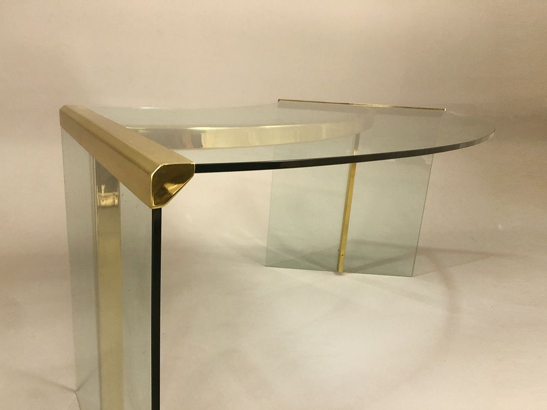 Foto Gallotti and Radice Glass and Brass Desk h73x168x65
