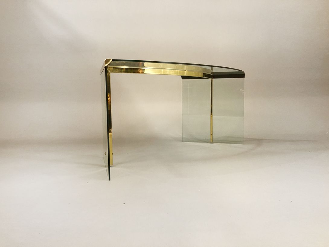 Foto Gallotti and Radice Glass and Brass Desk h73x168x65