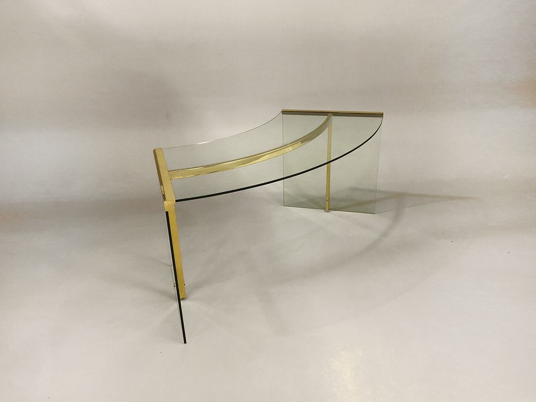 Foto Gallotti and Radice Glass and Brass Desk h73x168x65