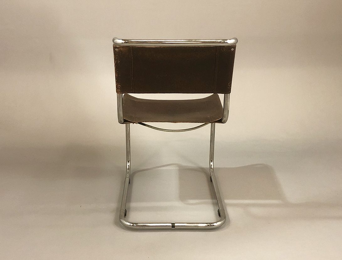 Foto Bauhaus Leather Cantilever Chair Marcel Breuer Germany 1938
