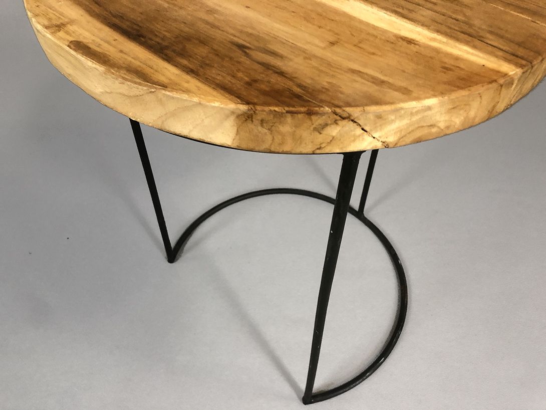 Foto Round Side Table on Slim Metal Stand h45x38