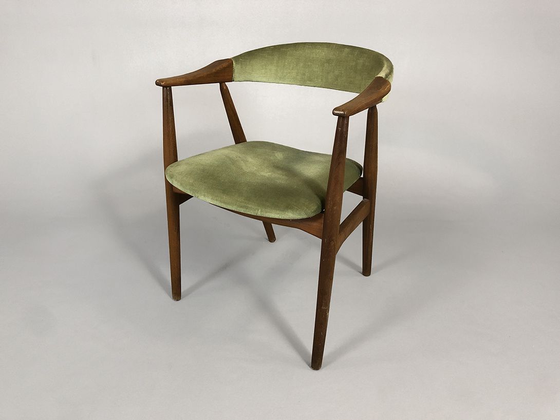 Foto Armchair with Green Velvet Upholstery