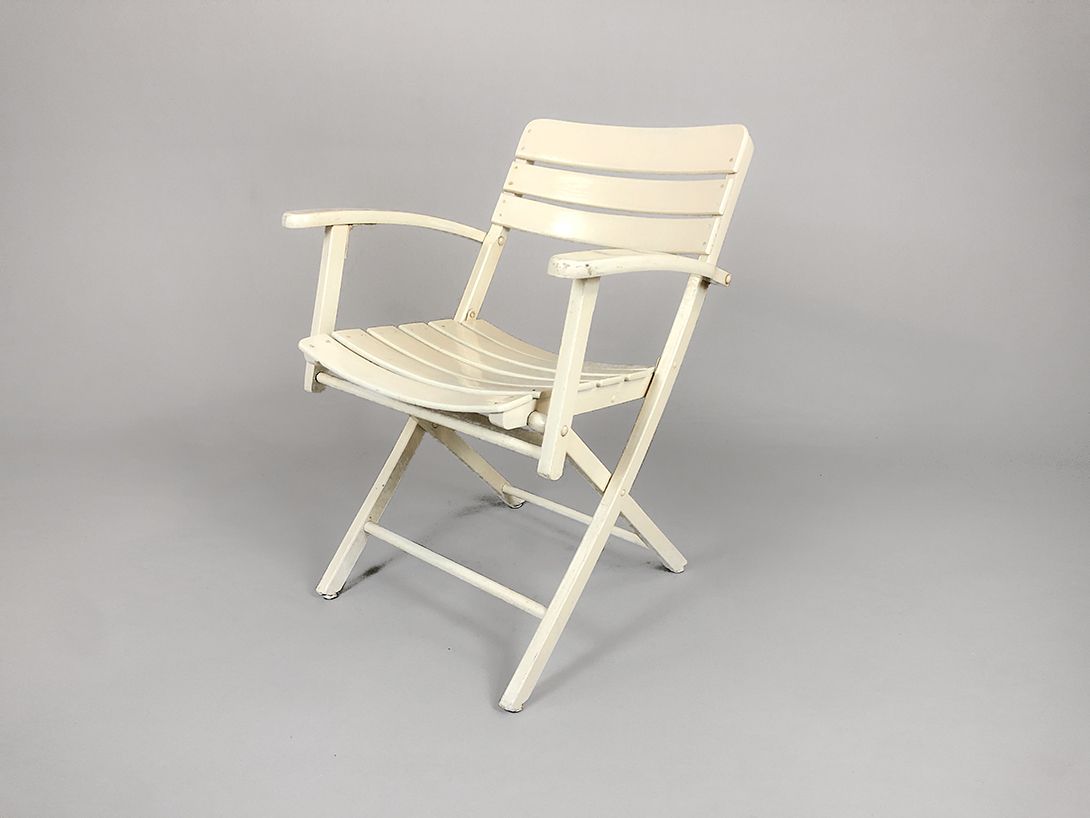 Foto White Folding Garden Chair