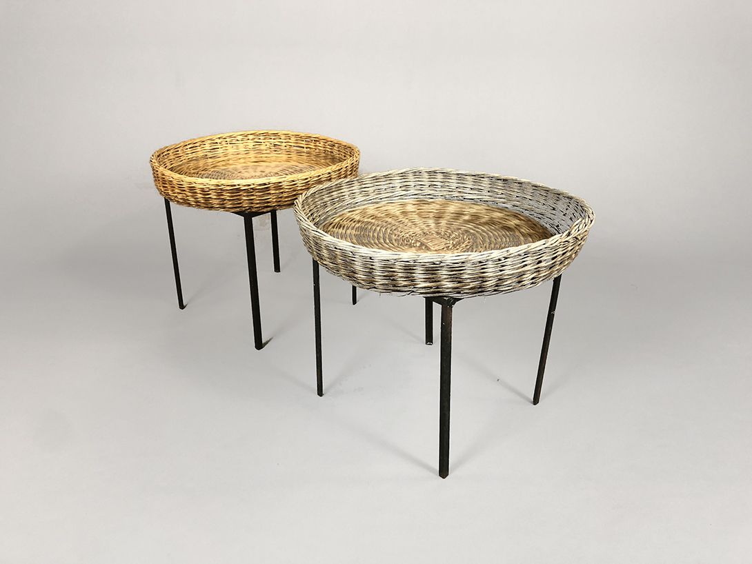 Foto Round Wicker Side Table h47x58