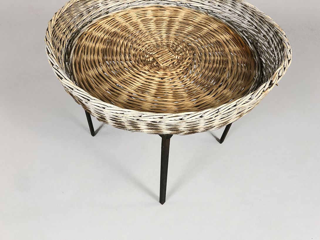 Foto Round Wicker Side Table h47x58