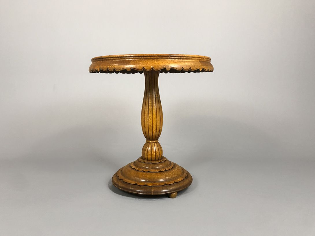 Foto Wooden Round Side Table H73x68