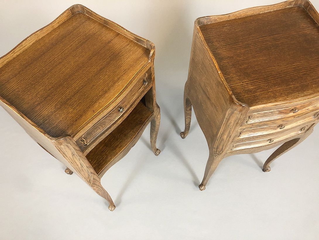 Foto Wooden Bedside Table with 3 Drawers H72x36x33