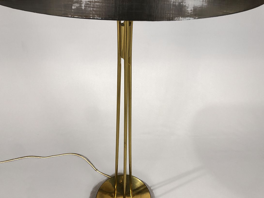 Foto Floor Lamp Uplighter with Pull Switch Black Shade h170 D1+
