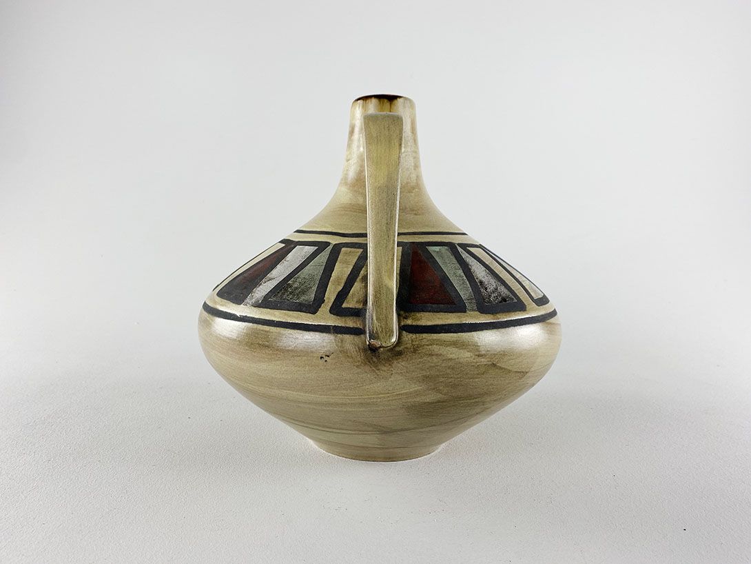 Foto Hand Painted Stoneware Jug Vase Germany h28 A4