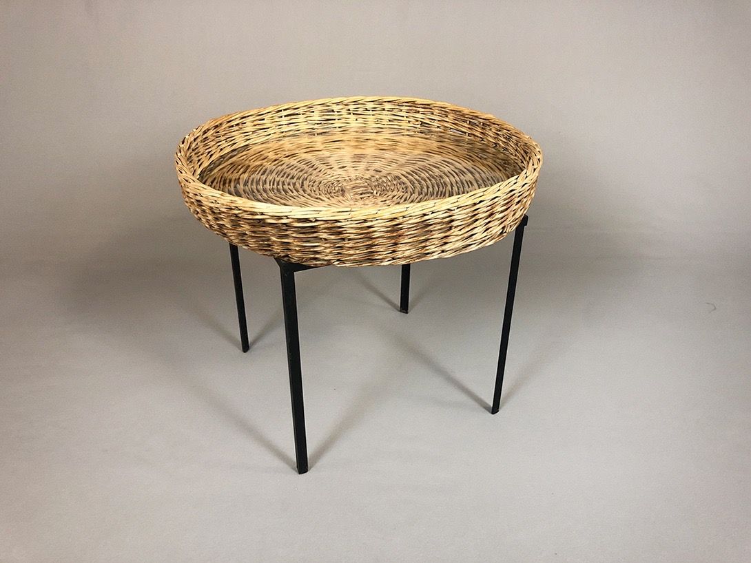 Foto Round Wicker Side Table h47x58