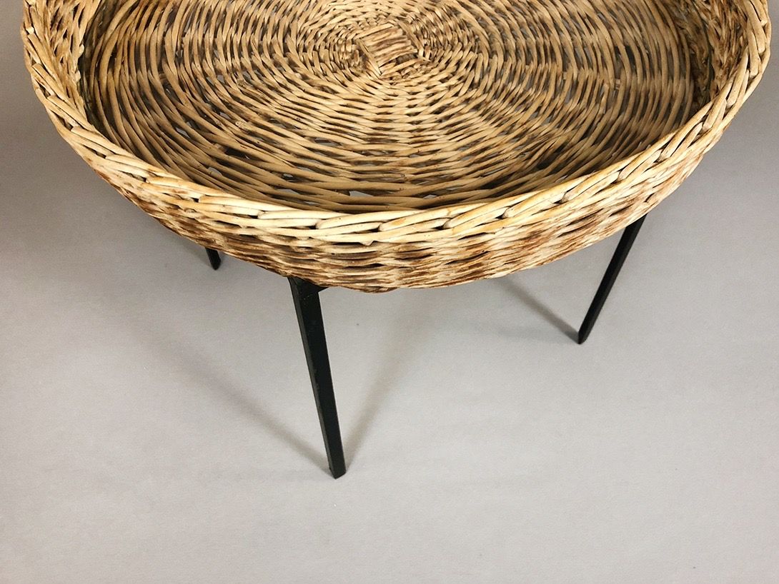 Foto Round Wicker Side Table h47x58
