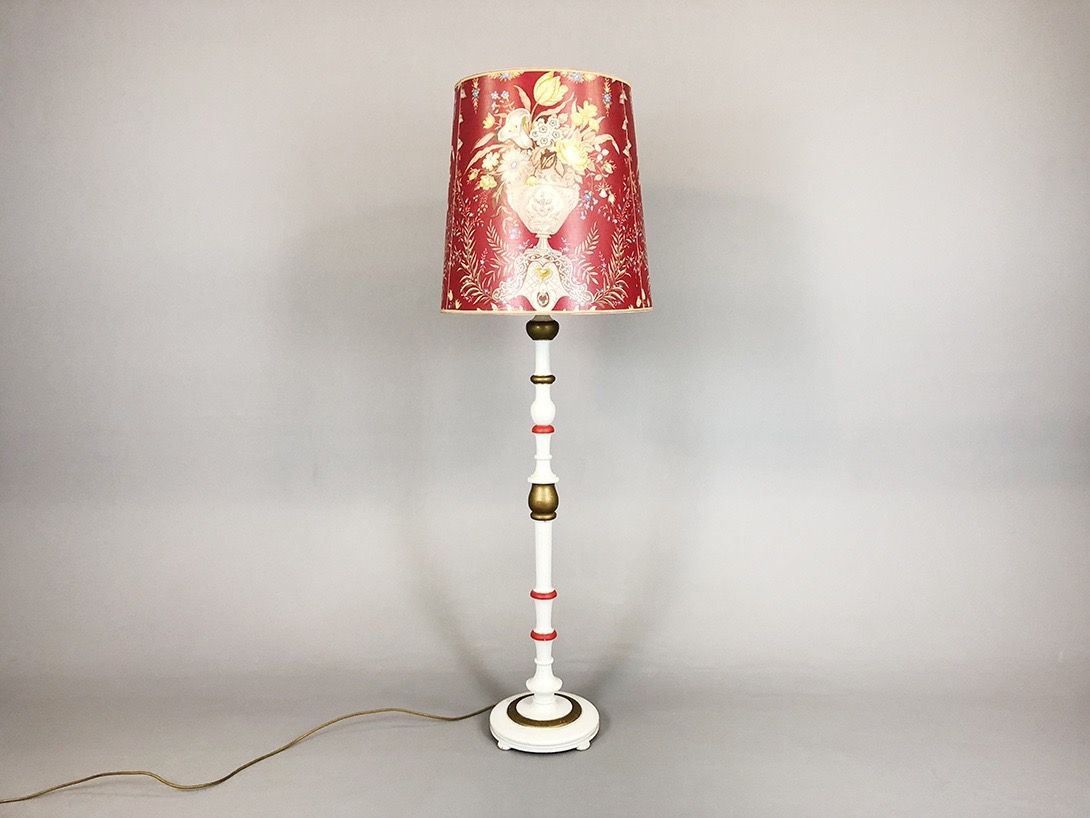Foto Red Floral Floor Lamp h170 F1+