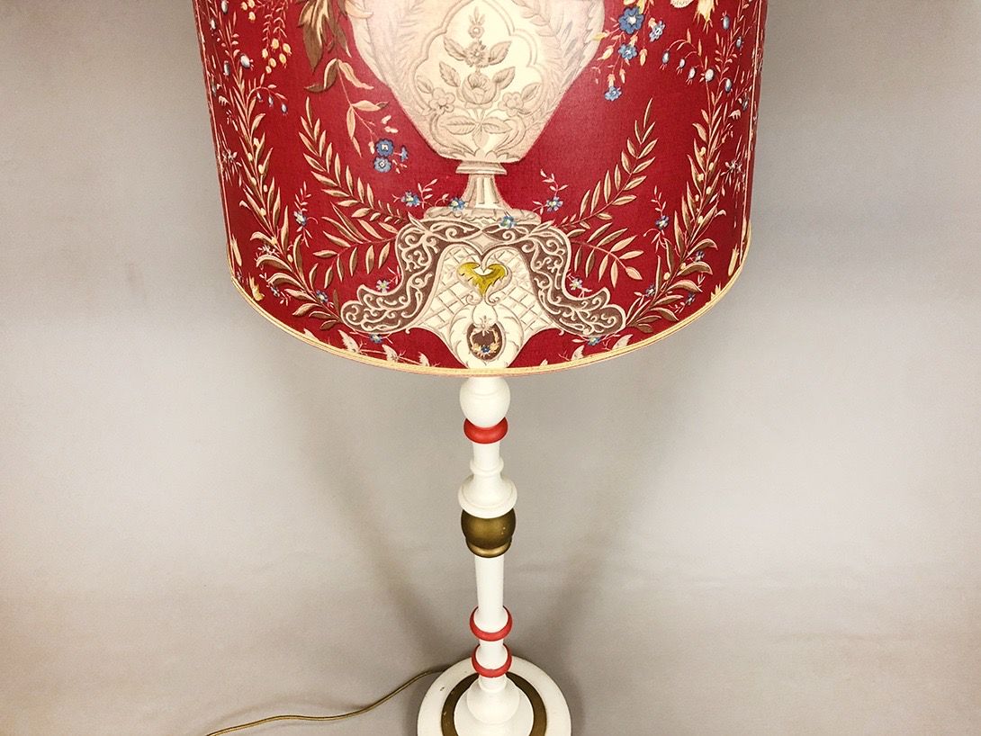 Foto Red Floral Floor Lamp h170 F1+